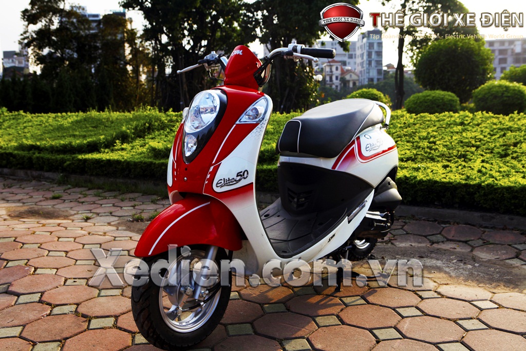 Xe ga 50cc Elite SYM trắng đỏ/trắng xanh chính hãng mới nhất | Thế Giới ...